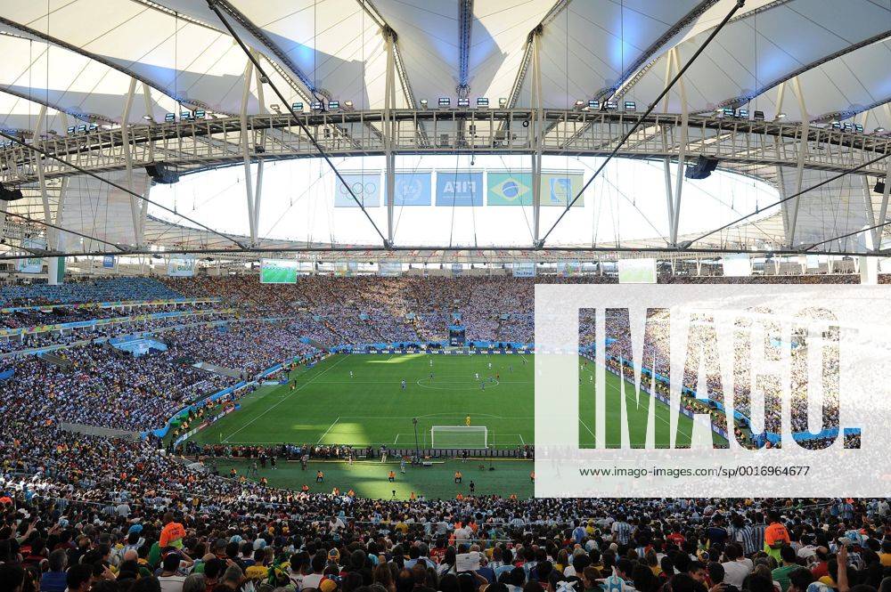 A general view of the action during the 2014 FIFA World Cup Final at the Estadio do Maracana in Rio de Janeiro on July 13, 2014. RIO2014071315