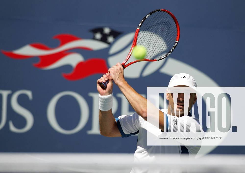 Andre Agassi (USA) - beidhändige Rückhand Tennis Herren US Open 2005, Grand Slam, ATP Tour Einzelbild Flushing Meadow, Meadows New York