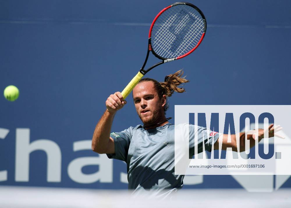 Xavier Malisse (Belgien) - Vorhand Tennis Herren US Open 2005, Grand Slam, ATP Tour Einzelbild Flushing Meadow, Meadows New York Dynamik,