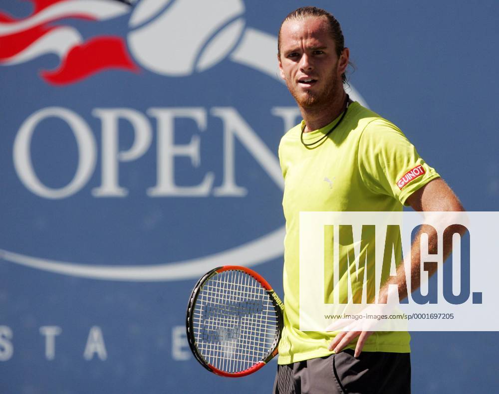 Xavier Malisse (Belgien) enttäuscht Tennis Herren US Open 2005, Grand Slam, ATP Tour Einzelbild Flushing Meadow, Meadows New York, NY, N.Y., N Y Enttäuschung,