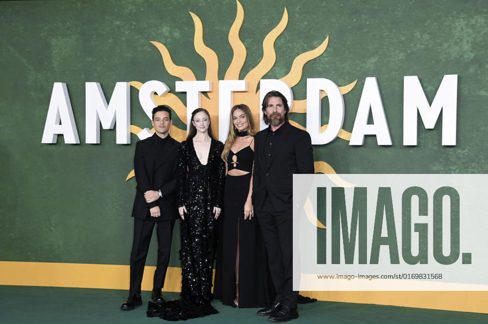Rami Malek, Andrea Riseborough, David O Russell, Margot Robbie and Christian Bale at the European premiere of the feature film Amsterdam at the Odeon Leicester Square London, 21 09 2022 Foto:xS.xFuturexImage