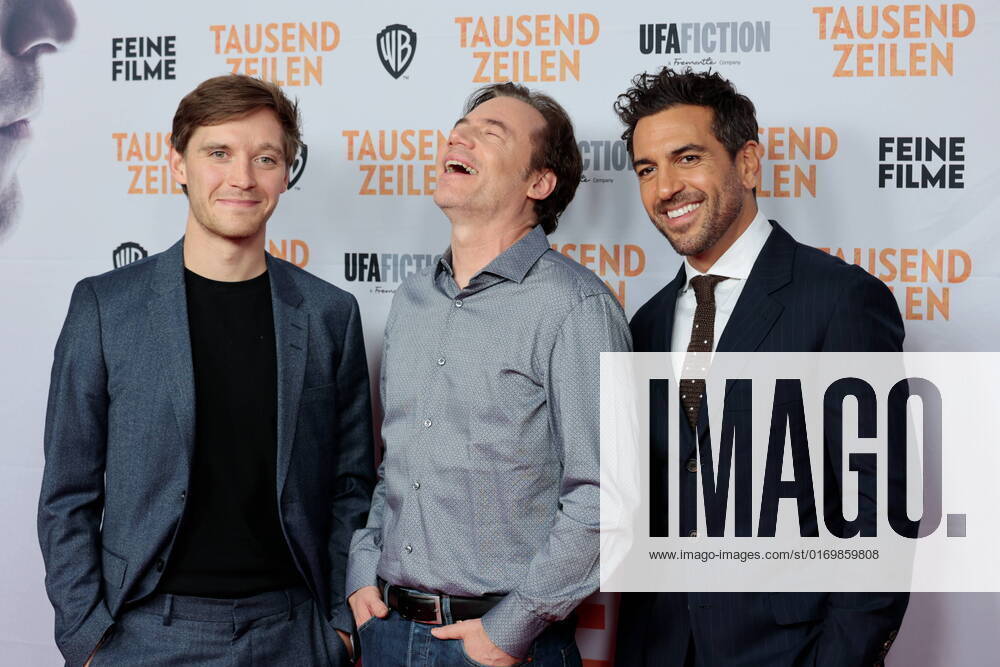 Jonas Nay, Michael Bully Herbig, Elyas M Barek , Germany, Berlin, Premiere of TAUSEND ZEILEN in Berlin