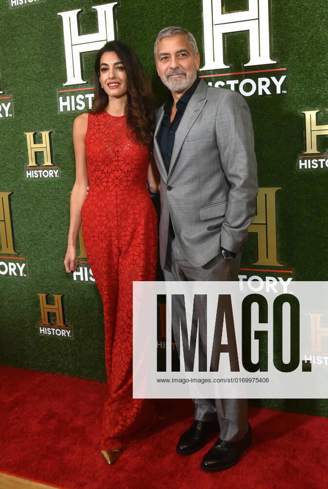 WASHINGTON, DC - SEPTEMBER 24: Amal Clooney and George Clooney at HISTORYTalks 2022: Your Place in History at DAR Constitution Hall in Washington, DC on September 24, 2022.