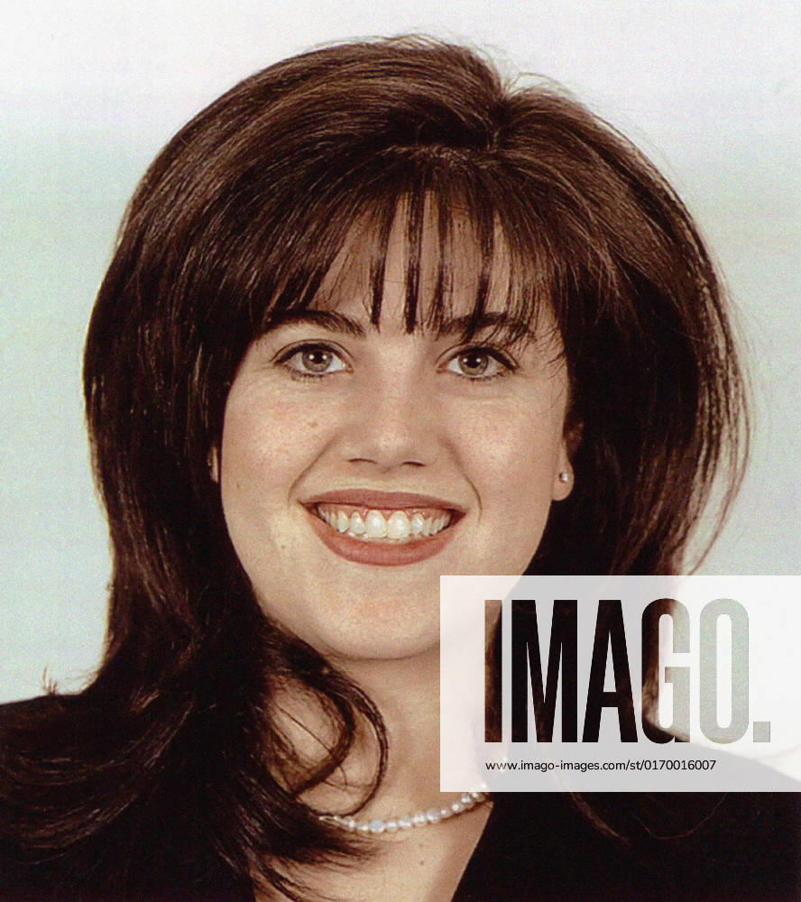 White House intern Monica Lewinsky, from her government ID photo by Office of the Secretary of Defense, circa 1997. (THA File Reference 34408-032THA)