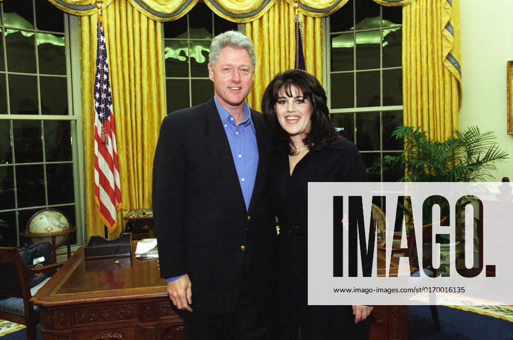 US President President Bill Clinton with Monica Lewinsky at the White House, 1997.(THA File Reference 34408-073THA)