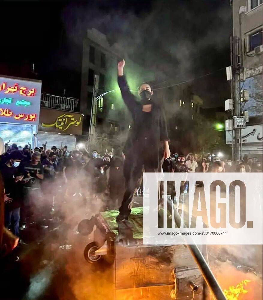 Sep 28, 2022 - Iran, Iran, Iran - This photo shows that Iranian women are on the front line of the protests and are fighting against the agents of repression. Mahsa Amini, a 22-year-old Iranian woman, was arrested in Tehran on 13 September by the morality police, a unit responsible for enforcing Iran s strict dress code for women. She fell into a coma while in police custody and was declared dead on 16 September, with the authorities saying she died of heart failure while her family advised that she had no prior health conditions. Her death has triggered protests in various areas in Iran and around the world. According to Iran s state news agency IRNA, Iranian President Ebrahim Raisi expressed his sympathy to the family of Amini on a phone - ZUMAi98_ 20220928_new_i98_474