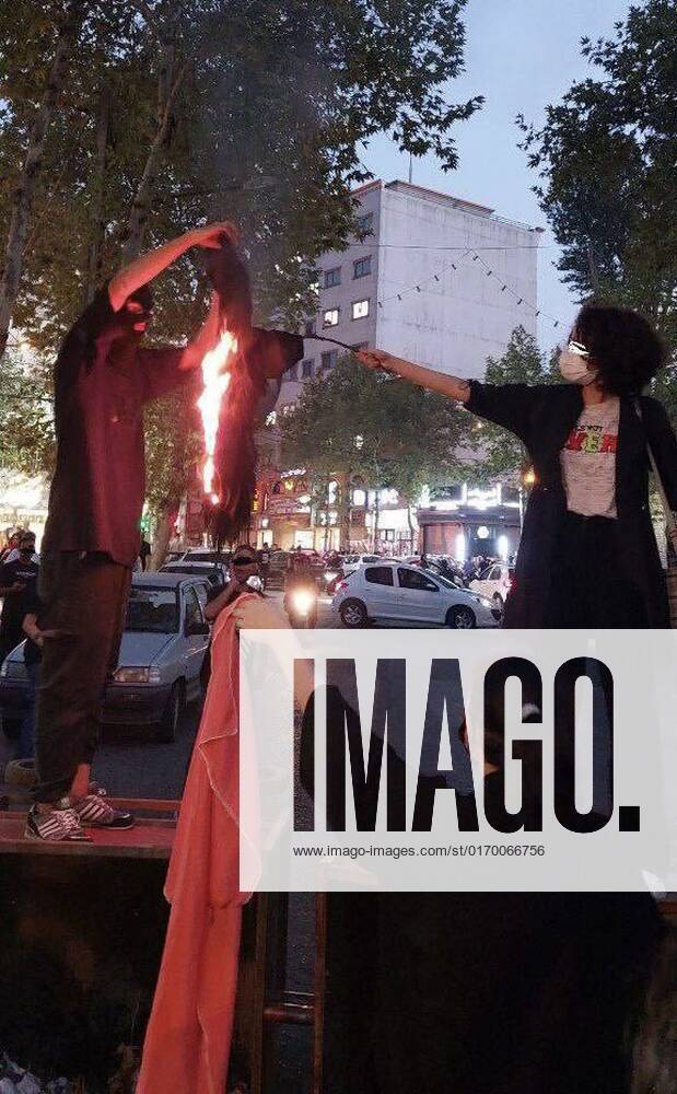 Sep 28, 2022 - Iran, Iran, Iran - This photo shows that Iranian women are on the front line of the protests and are fighting against the agents of repression. Mahsa Amini, a 22-year-old Iranian woman, was arrested in Tehran on 13 September by the morality police, a unit responsible for enforcing Iran s strict dress code for women. She fell into a coma while in police custody and was declared dead on 16 September, with the authorities saying she died of heart failure while her family advised that she had no prior health conditions. Her death has triggered protests in various areas in Iran and around the world. According to Iran s state news agency IRNA, Iranian President Ebrahim Raisi expressed his sympathy to the family of Amini on a phone - ZUMAi98_ 20220928_new_i98_478