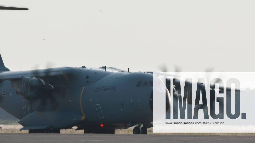 The German Air Force transport aircraft A400M Atlas arrive at Hyakuri Air Base in Ibaraki-Prefecture, Japan on Wednesday, September 28, 2022. This is part of the German Air Force s large-scale exercise Rapid Pacific 2022 to the Asian region and German Air Force has dispatch group of several aircraft to the Japan for the first time. 1 TKP2022092803 KEIZOxMORI