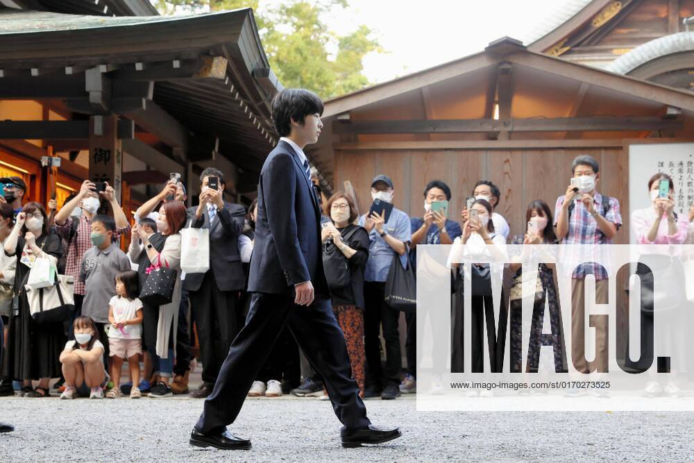 Prince Hisahito at Ise Jingu shrine Japanese Prince Hisahito visits Ise Jingu shrine in the Mie Prefecture city of Ise on Oct. 1, 2022. (Pool photo) A14AA0001341553P