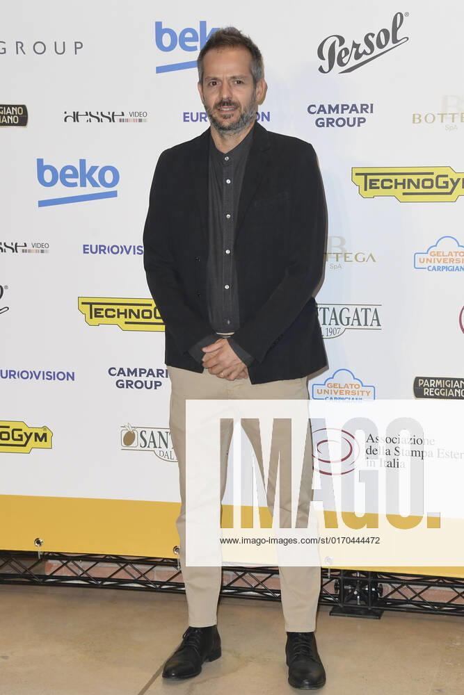 Simone Godano attends at the red carpet of the Globo d oro award 2022 at the Auditorium Parco Della Musica. Rome Italy - ZUMAs197 20221004_zaa_s197_430