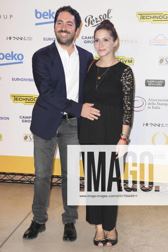 Matteo Rovere (left) and Giulia Steigerwalt (right) attend at the red carpet of the Globo d oro award 2022 at the Auditorium Parco Della Musica. Rome Italy - ZUMAs197 20221004_zaa_s197_448