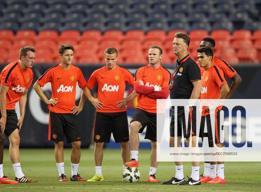Manchester United s Louis Van Gaal during training - International Champions Cup 2014 - Training and Press Conference - Sports Authority Field - Denver - USA - 25th July 2014 - Picture David Klein Sportimage .