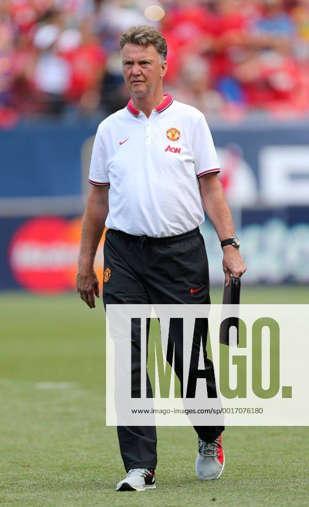 Manchester United s Louis Van Gaal looks on - International Champions Cup 2014 - AS Roma v Manchester United - Sports Authority Field - Denver - USA - 26th July 2014 - Picture David Klein Sportimage .