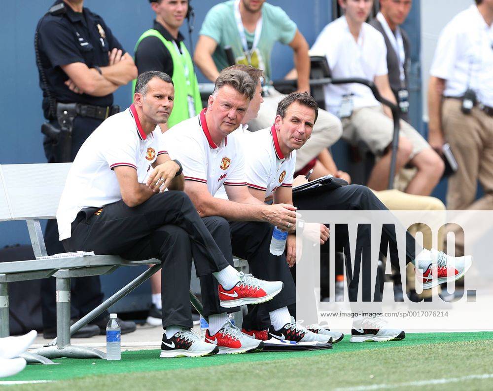 Manchester United s Louis Van Gaal looks on - International Champions Cup 2014 - AS Roma v Manchester United - Sports Authority Field - Denver - USA - 26th July 2014 - Picture David Klein Sportimage .
