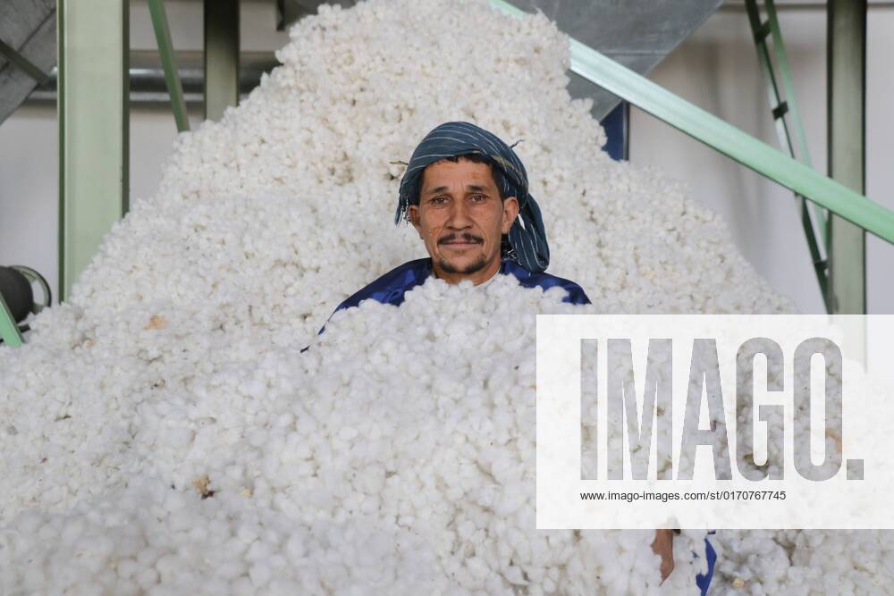 (221011) -- BALKH, Oct. 11, 2022 -- Photo taken on Oct. 10, 2022 shows a worker at a cotton processing plant in Balkh province, Afghanistan. A cotton processing plant at a cost of 2 million U.S. dollars has been inaugurated in Mazar-i-Sharif city, the capital of northern Balkh province, the state-run Bakhtar news agency reported. (Photo by Xinhua) AFGHANISTAN-BALKH-COTTON PROCESSING PLANT MxFardinxNawrozi
