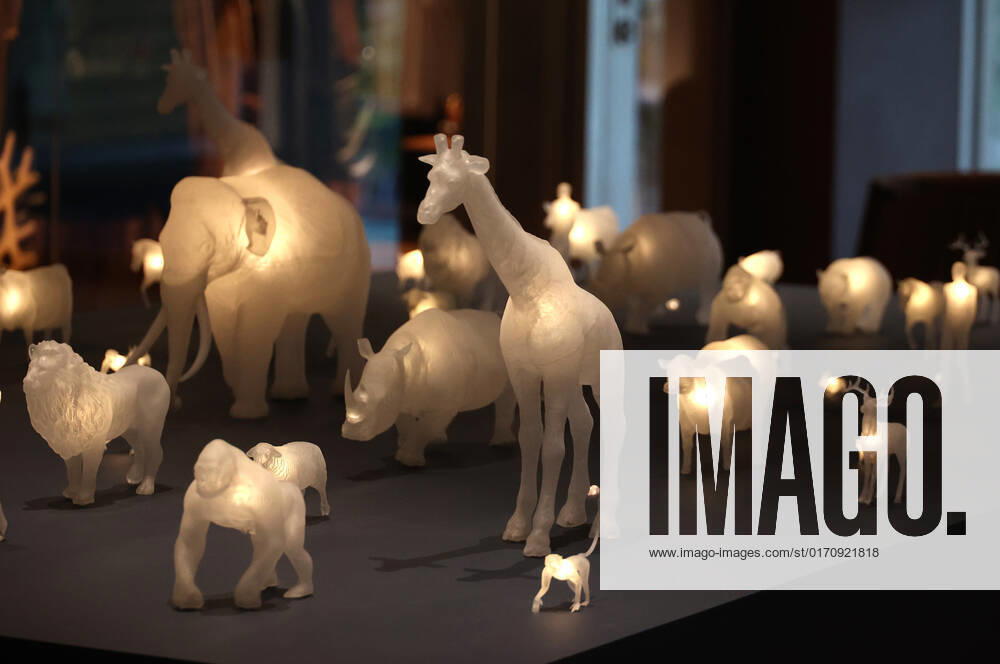 Tokyo, Japan - An installation Life Beat , animal figures are blinked as they are responded to the heartbeat of visitors, is displayed at the Tokyo Midtown as a part of the Tokyo Midtown Design Touch 2022 in Tokyo on Friday, October 14, 2022. An annual design event with the theme of Design for Sustainable Future started at the Tokyo Midtown through November 3. , aflo_201255369.jpg,