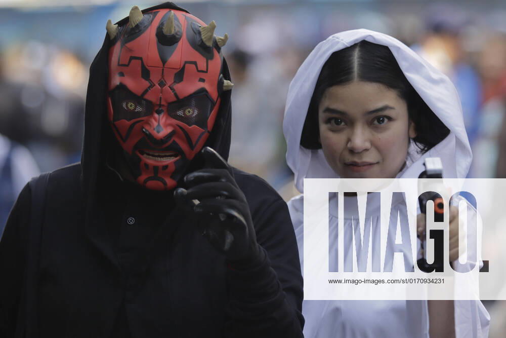 501st Legion Mexican Garrison Star Wars Parade, Mexico City A person dressed as Star Wars characters Darth Maul (left) and Leia Organa (right) pose while accompanying members of the 501st Legion Mexican Garrison Star Wars, who marched from the Angel de la Independencia to the Monumento de la Revolucion in Mexico City, after the parade was suspended two years ago due to the COVID-19 health emergency in Mexico. Training Day is an annual parade that takes place in different parts of Mexico. This 2022 is the first time it will be held on one of Mexico City s main avenues. Mexico City Mexico City Mexico