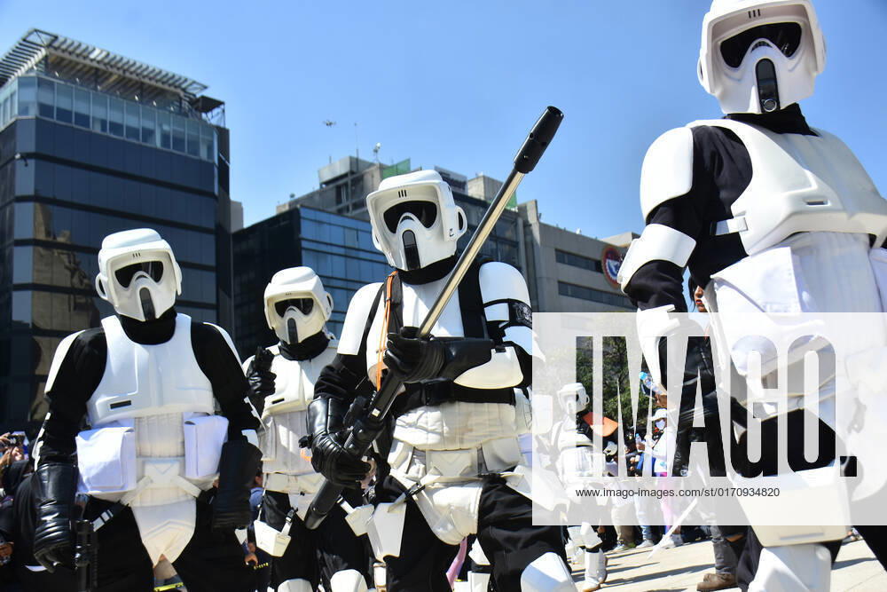 Participants take part during the Training Day Star Wars Parade at Reforma Avenue. on October 15, 2022 in Mexico City, Mexico. Mexico City Mexico - ZUMAe321 20221015_zia_e321_117