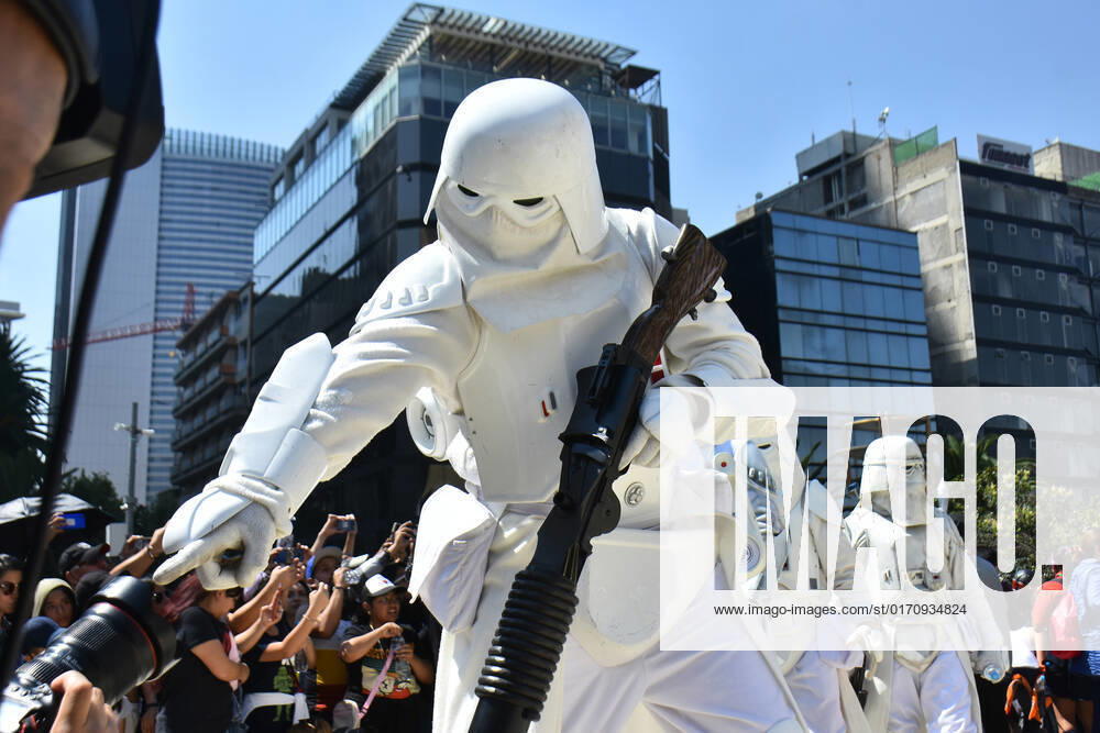 Participants take part during the Training Day Star Wars Parade at Reforma Avenue. on October 15, 2022 in Mexico City, Mexico. Mexico City Mexico - ZUMAe321 20221015_zia_e321_115