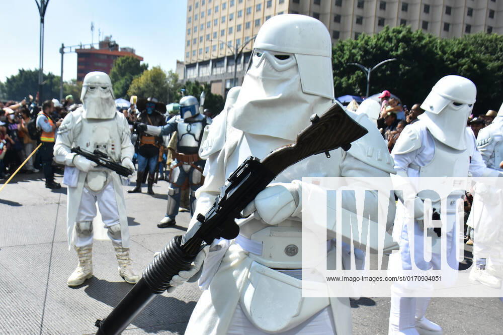 Participants take part during the Training Day Star Wars Parade at Reforma Avenue. on October 15, 2022 in Mexico City, Mexico. Mexico City Mexico - ZUMAe321 20221015_zia_e321_106