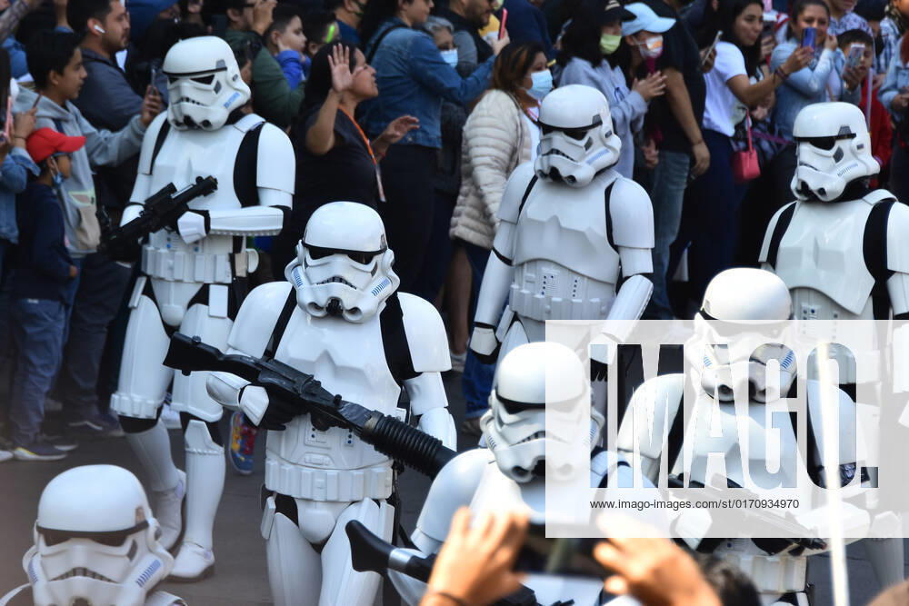Participants take part during the Training Day Star Wars Parade at Reforma Avenue. on October 15, 2022 in Mexico City, Mexico. Mexico City Mexico - ZUMAe321 20221015_zia_e321_084