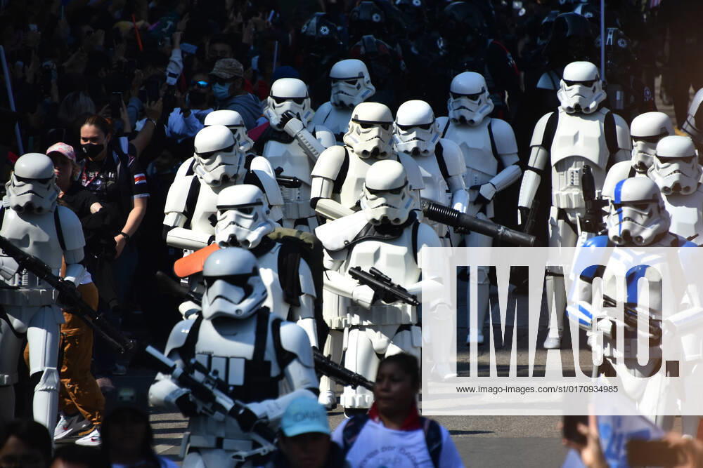 Participants take part during the Training Day Star Wars Parade at Reforma Avenue. on October 15, 2022 in Mexico City, Mexico. Mexico City Mexico - ZUMAe321 20221015_zia_e321_081