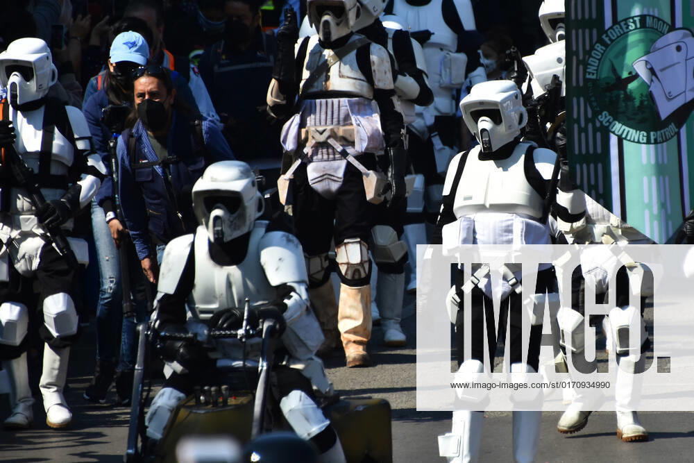 Participants take part during the Training Day Star Wars Parade at Reforma Avenue. on October 15, 2022 in Mexico City, Mexico. Mexico City Mexico - ZUMAe321 20221015_zia_e321_078