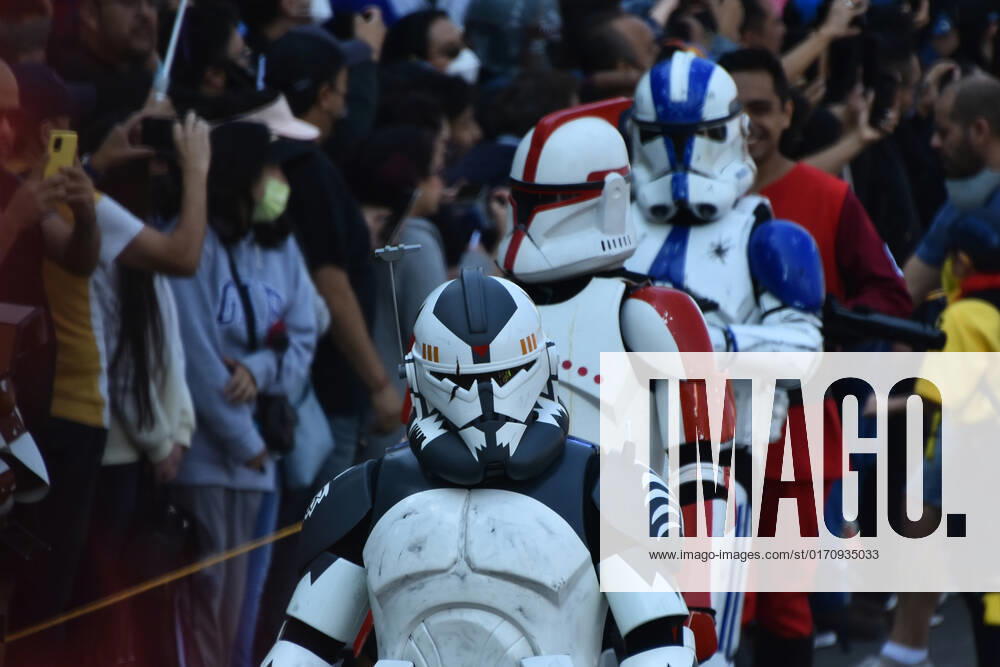 Participants take part during the Training Day Star Wars Parade at Reforma Avenue. on October 15, 2022 in Mexico City, Mexico. Mexico City Mexico - ZUMAe321 20221015_zia_e321_073