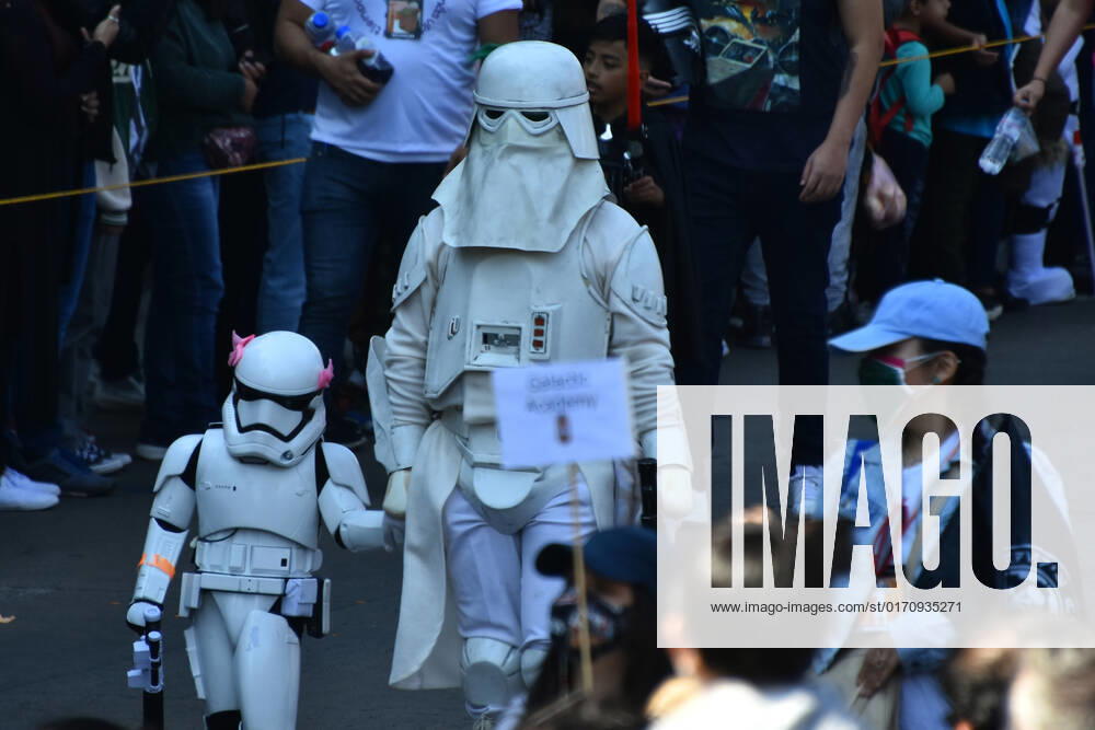 Participants take part during the Training Day Star Wars Parade at Reforma Avenue. on October 15, 2022 in Mexico City, Mexico. Mexico City Mexico - ZUMAe321 20221015_zia_e321_062