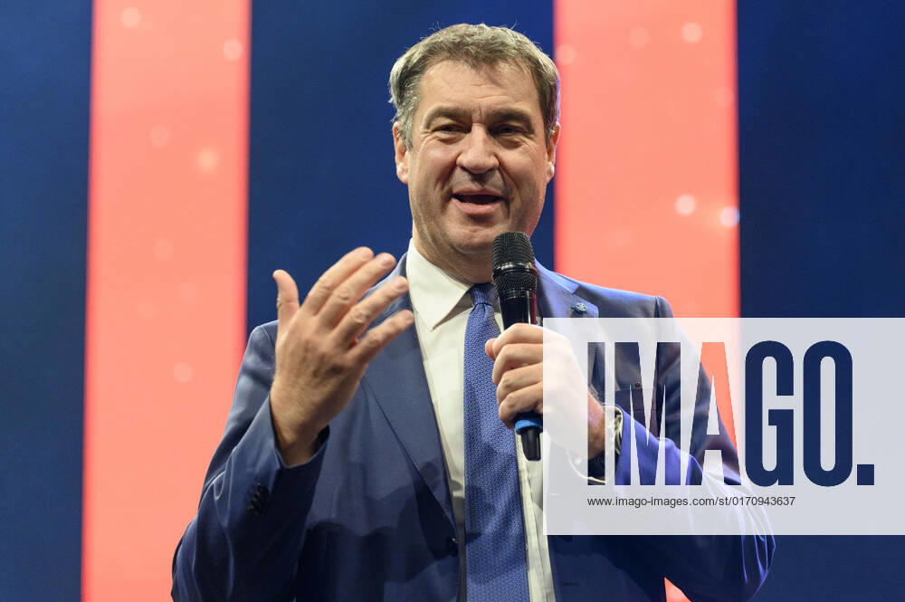 Markus Söder at the 10 Ball of Entrepreneurs 2022 in Hall 3C of NürnbergMesse Nuremberg, 15 10 202323 Foto:xD.xAnoraganingrumx xFuturexImage