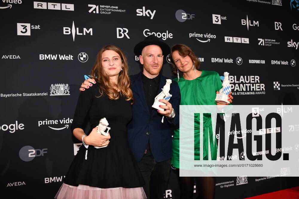 Nadja Mitzkat, Jan Vollmer and Annette Kammerer Blue Panther TV Streaming Award 2022 Honoring, Award, Prize BMW Welt Munich 19 October 2022