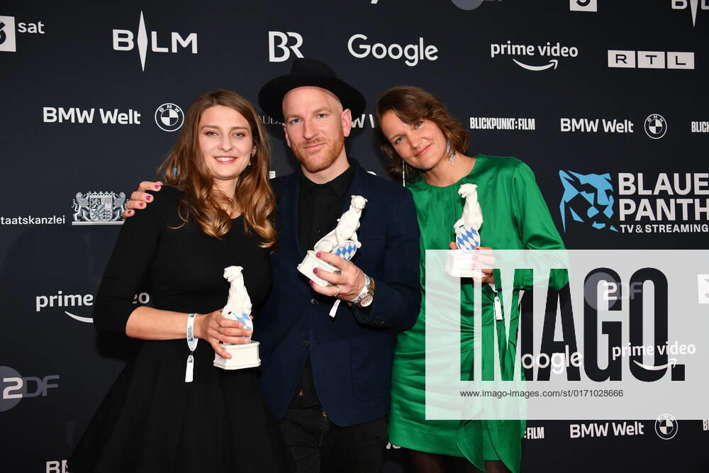 Nadja Mitzkat, Jan Vollmer and Annette Kammerer Blue Panther TV Streaming Award 2022 Honoring, Award, Prize BMW Welt Munich 19 October 2022