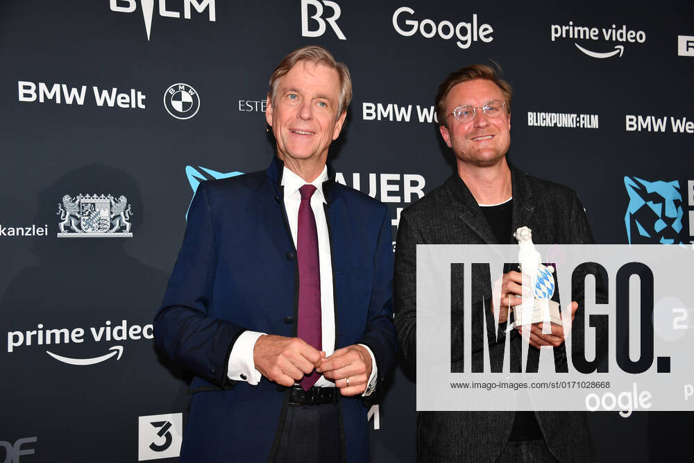 Claus Kleber and Carl Gierstorfer Blue Panther TV Streaming Award 2022 Honor, Award, Prize BMW Welt Munich 19 October 2022