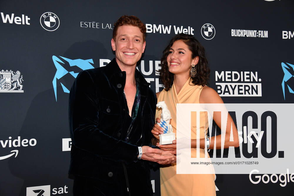 Daniel Dornkoy and Soma Pysail Blue Panther TV Streaming Award 2022 Honor, Award, Prize BMW Welt Munich 19 October 2022