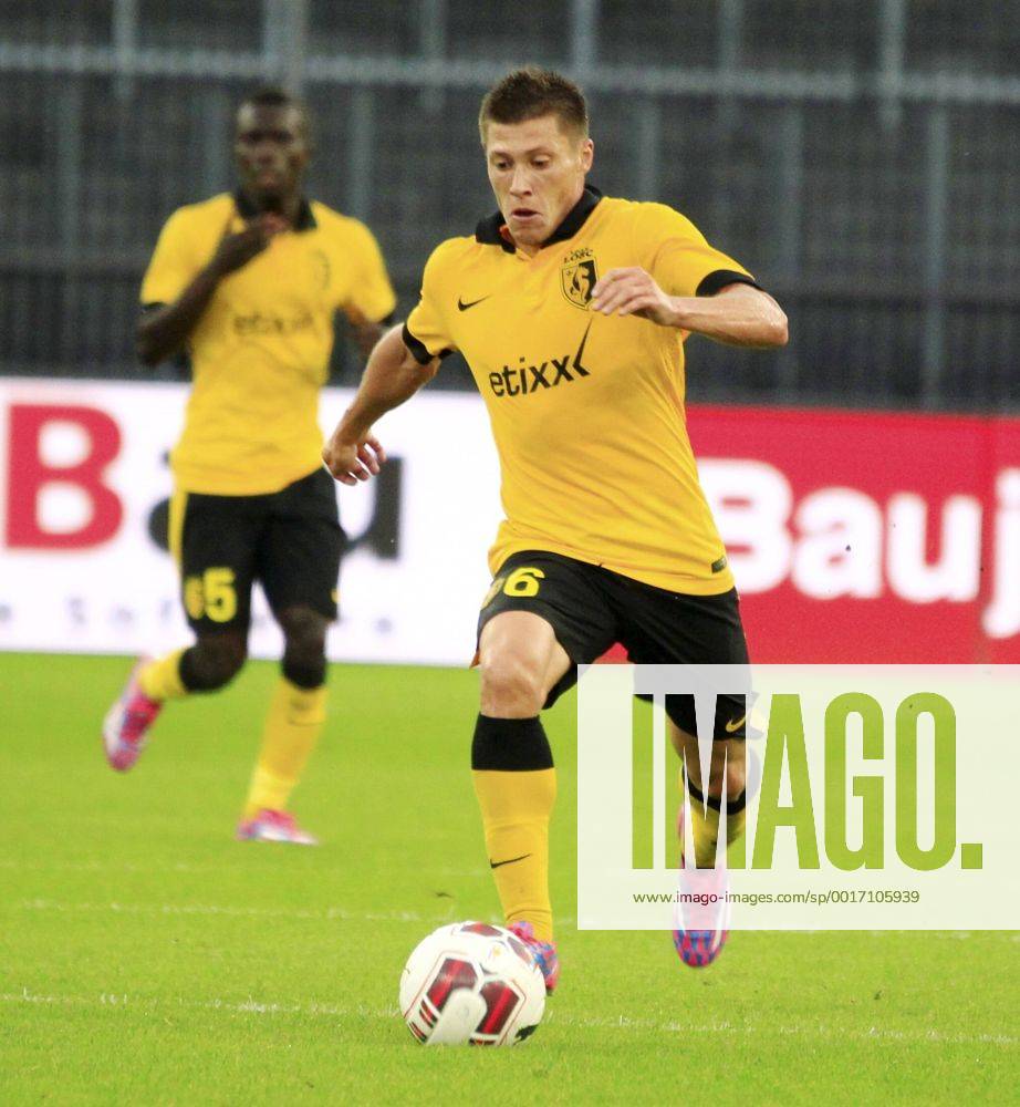 Zürich Fussball Herren Champions League-Qualifikation Saison 2014 2015 Stadion Letzigrund Grasshopper Club Zürich - OSC Lille Bild zeigt 6 Jonathan Delaplace (Lille) Aktion Einzelbild Freisteller Foto