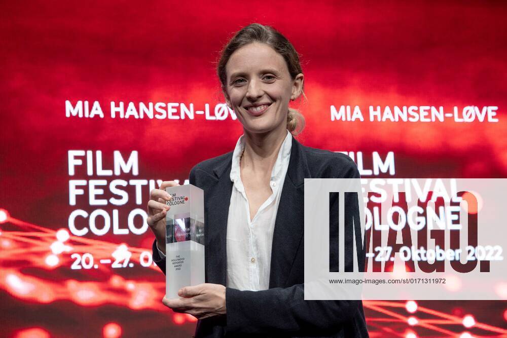 Director Mia HANSEN LOVE, LOEVE, left receives The Hollywood Reporter Award, Film Festival Cologne awards in Cologne