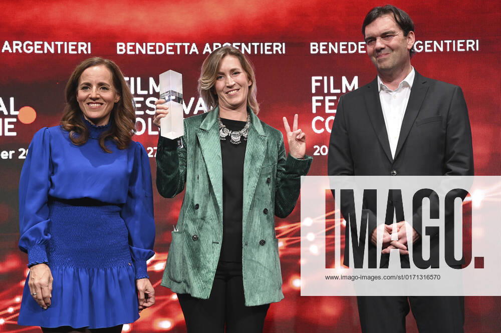 Eva Katharina Lindenau, Benedetta Argentieri and Jean Christoph Caron at the Film Festival Cologne Awards ceremony at the 32 Film Festival Cologne 2022 at E Werk Köln, 27 10 2022. Foto:xC.xAdolphxx xFuturexImage