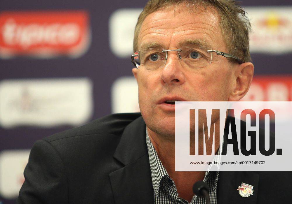 SOCCER - CL, RBS vs Qarabag SALZBURG,AUSTRIA,05.AUG.14 - SOCCER - UEFA Champions League, qualifying, Red Bull Salzburg vs Qarabag Agdam FK, preview, press conference RBS. Image shows sporting director Ralf Rangnick (RBS).