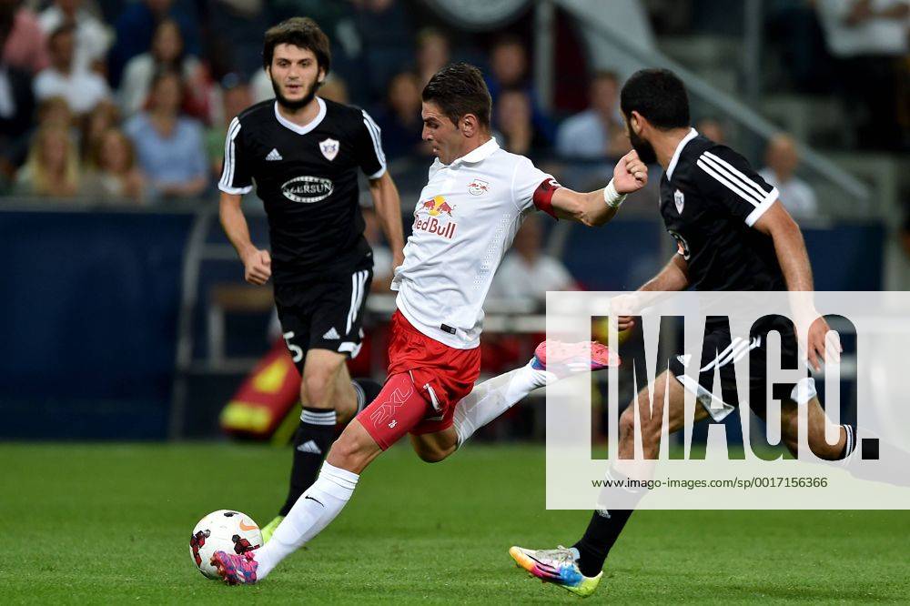 SOCCER - CL, RBS vs Qarabag SALZBURG,AUSTRIA,06.AUG.14 - SOCCER - UEFA Champions League, qualifying, Red Bull Salzburg vs Qarabag Agdam FK. Image shows Jonatan Soriano (RBS).