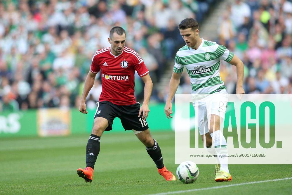 UEFA CHAMPIONS LEAGUE SECOND LEG THIRD ROUND QUALIFICATION MATCH IN EDINBURGH: CELTIC GLASGOW - LEGIA WARSAW MICHAL KUCHARCZYK A MATTHEWS D09R0736