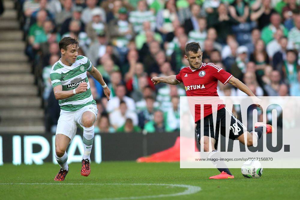 UEFA CHAMPIONS LEAGUE SECOND LEG THIRD ROUND QUALIFICATION MATCH IN EDINBURGH: CELTIC GLASGOW - LEGIA WARSAW S JOHANSEN LUKASZ BROZ D09R0882