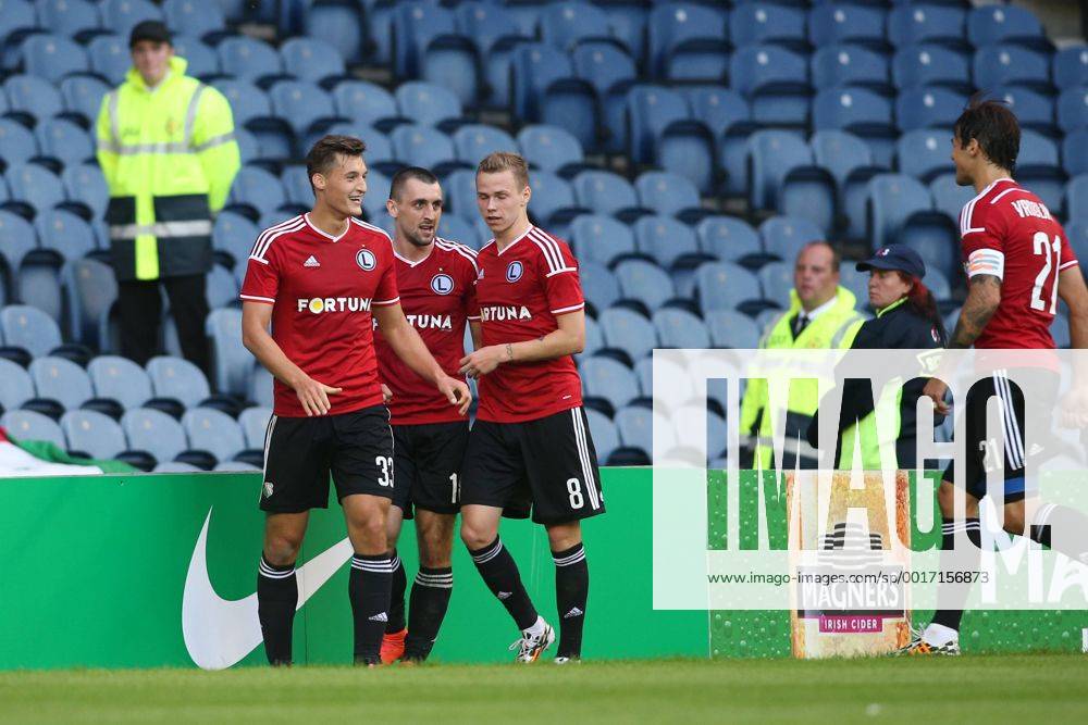 UEFA CHAMPIONS LEAGUE SECOND LEG THIRD ROUND QUALIFICATION MATCH IN EDINBURGH: CELTIC GLASGOW - LEGIA WARSAW MICHAL ZYRO MICHAL KUCHARCZYK ONDREJ DUDA D09R1015