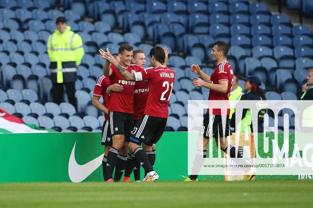 UEFA CHAMPIONS LEAGUE SECOND LEG THIRD ROUND QUALIFICATION MATCH IN EDINBURGH: CELTIC GLASGOW - LEGIA WARSAW MICHAL ZYRO ONDREJ DUDA IVICA VRDOLJAK TOMASZ JODLOWIEC D09R1019
