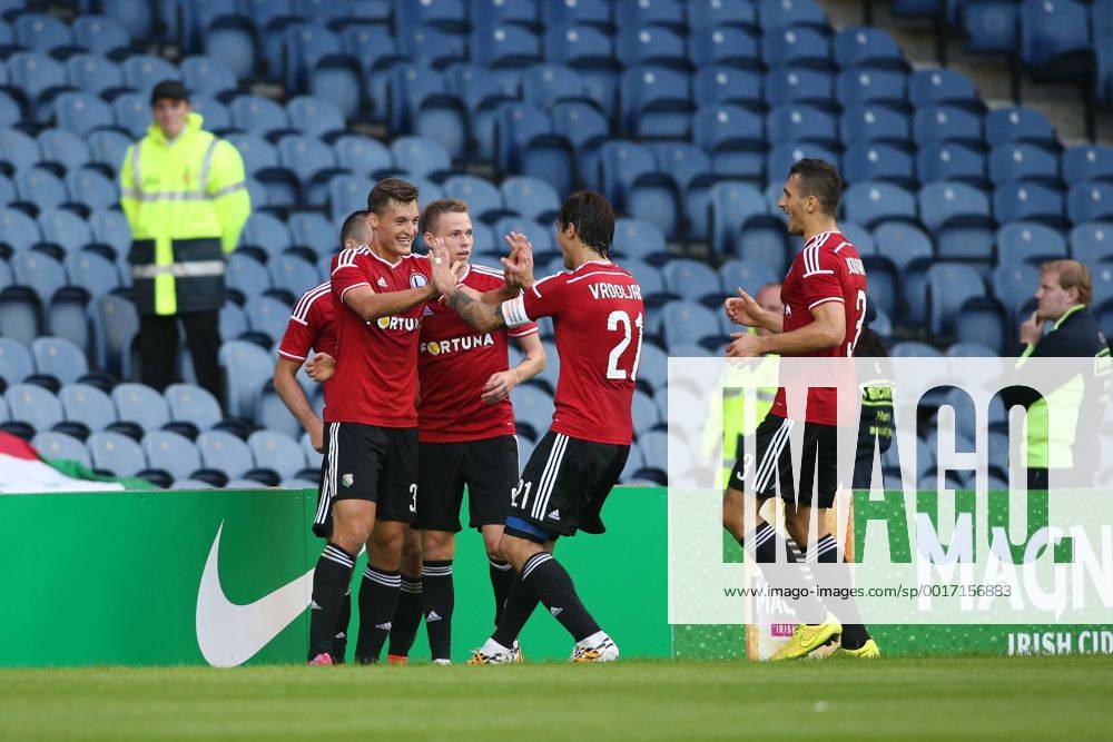 UEFA CHAMPIONS LEAGUE SECOND LEG THIRD ROUND QUALIFICATION MATCH IN EDINBURGH: CELTIC GLASGOW - LEGIA WARSAW MICHAL ZYRO ONDREJ DUDA IVICA VRDOLJAK TOMASZ JODLOWIEC D09R1017