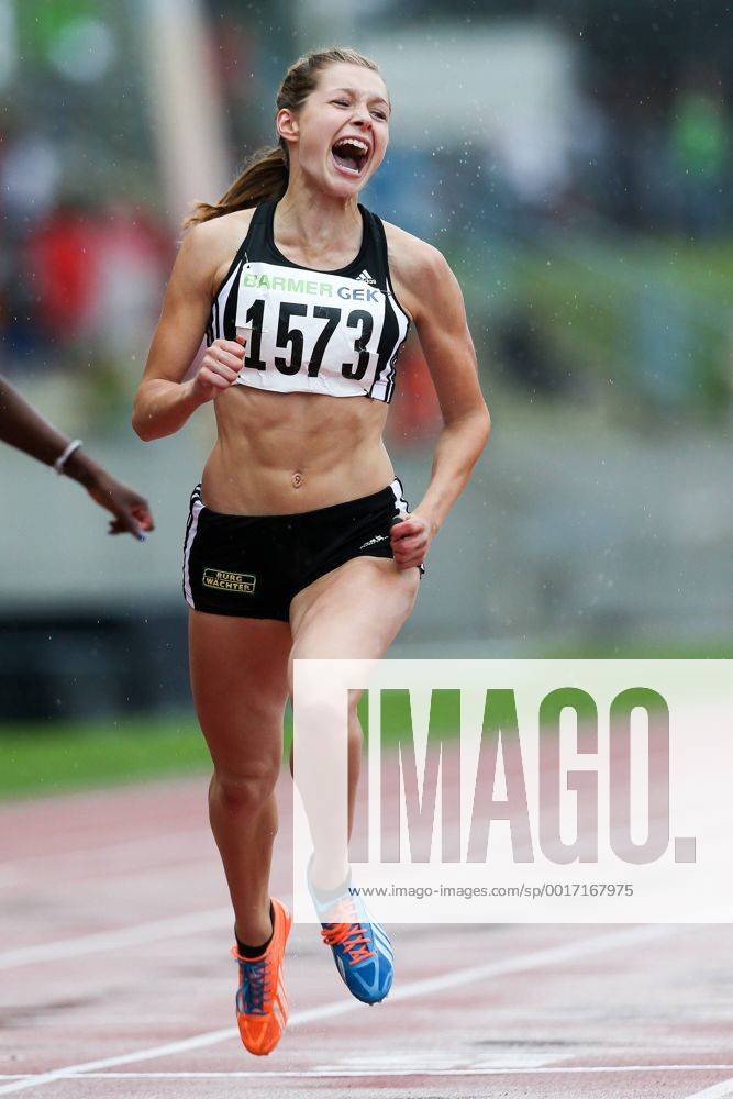 Gina Lückenkemper (LAZ Soest), Deutsche Leichtathletik-Jugendmeisterschaften am 08.08.2014 im Lohrheidestadion in Bochum-Wattenscheid (Deutschland). Deutsche Leichtathletik-Jugendmeisterschaften Bochum-Wattenscheid