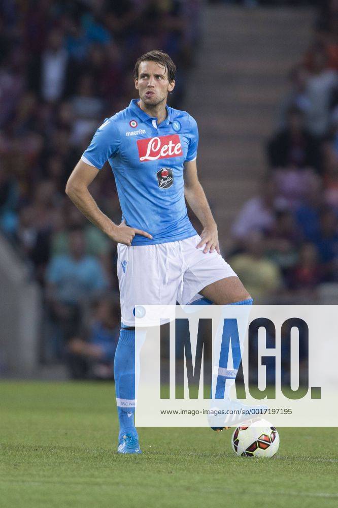 Michu (Napoli), AUGUST 6, 2014 - Football Soccer : Pre-season friendly match between SSC Napoli 1-0 FC Barcelona at Stade de Geneve in Geneva, Switzerland. Noxthirdxpartyxsales (ptmb061964)