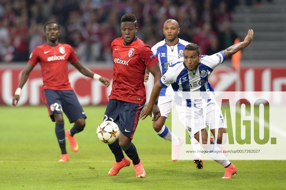 Divock ORIGI (lille) vs Danilo (Porto) FOOTBALL : Lille vs Porto FC - tour preliminaire - ligue des champions - 20 08 2014 JBAutissier Panoramic