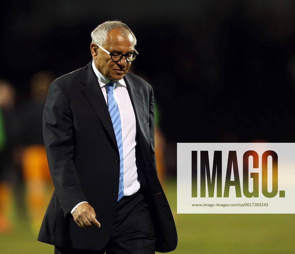 Fulham s Felix Magath looks on dejected at the final whistle as the home crowd call for his sacking - Sky Bet Championship - Fulham vs Wolverhampton Wanderers - Craven Cottage - London - England - 20th August 2014 - Picture David Klein Sportimage .