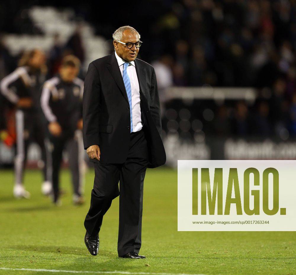 Fulham s Felix Magath looks on dejected at the final whistle as the home crowd call for his sacking - Sky Bet Championship - Fulham vs Wolverhampton Wanderers - Craven Cottage - London - England - 20th August 2014 - Picture David Klein Sportimage .