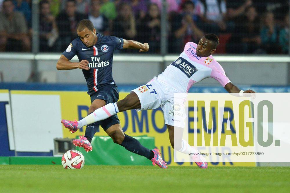 LUCAS MOURA - Clarck NSIKULU FOOTBALL : Evian Thonon Gaillard vs Paris St Germain PSG - Ligue 1 - 22 08 2014 AnthonyBIBARDFEP